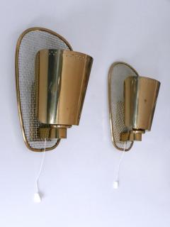 Set of Two Rare Highly Decorative Mid Century Modern Sconces Germany 1950s - 3998703