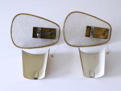 Set of Two Rare Highly Decorative Mid Century Modern Sconces Germany 1950s - 3998705