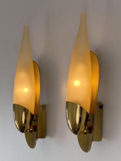 Set of Two Rare Highly Decorative Mid Century Modern Sconces Germany 1950s - 4756661