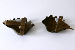 Set of Two Rare Mid Century Modern Cast Bronze Sea Shell Sconces Germany 1960s - 4209604