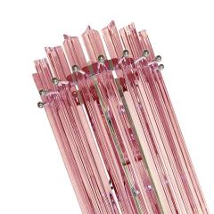 Set of Two Scenographic Pink Triedro Murano Glass Wall Sconces - 4303105