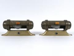 Set of Two Streamline Bauhaus Design Sub Marine Cabinet Sconces Germany 1930s - 4541163