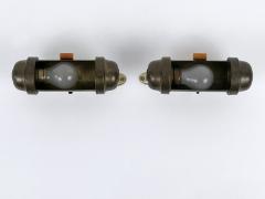 Set of Two Streamline Bauhaus Design Sub Marine Cabinet Sconces Germany 1930s - 4541164