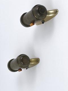Set of Two Streamline Bauhaus Design Sub Marine Cabinet Sconces Germany 1930s - 4541169