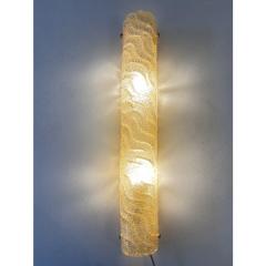 Set of Two Venetian Gold Graniglia Murano Glass Wall Sconce - 4302933