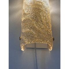 Set of Two Venetian Gold Graniglia Murano Glass Wall Sconce - 4302934