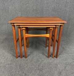 Set of Vintage Danish Mid Century Modern Teak Nesting Tables - 3734494