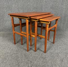 Set of Vintage Danish Mid Century Modern Teak Nesting Tables - 3734495