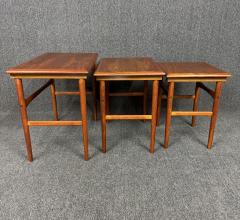 Set of Vintage Danish Mid Century Modern Teak Nesting Tables - 3734497