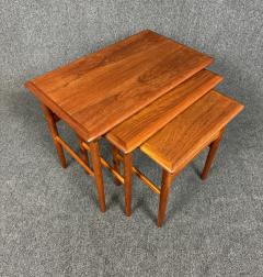 Set of Vintage Danish Mid Century Modern Teak Nesting Tables - 3734498