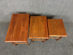 Set of Vintage Danish Mid Century Modern Teak Nesting Tables - 3734499