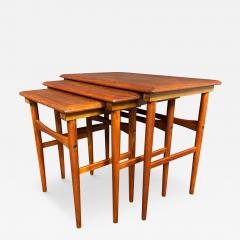 Set of Vintage Danish Mid Century Modern Teak Nesting Tables - 3740004