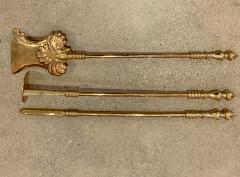 Set of brass fire tools  - 1254879