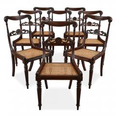 Set of eight antique English late Victorian chairs - 2761138
