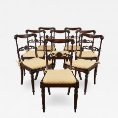 Set of eight antique English late Victorian chairs - 2766302