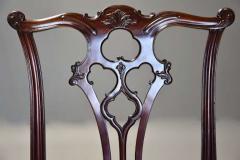 Set of eight late 19thc Chippendale style mahogany dining chairs - 4799922