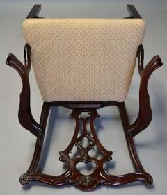 Set of eight late 19thc Chippendale style mahogany dining chairs - 4799924