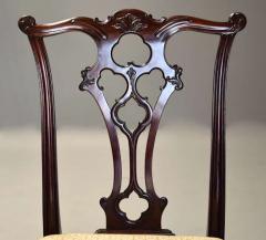 Set of eight late 19thc Chippendale style mahogany dining chairs - 4799927