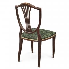 Set of eight upholstered dining chairs from Edwardian period - 2079628