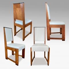 Set of four De Stijl side chairs in oak with macassar ebony - 2172741