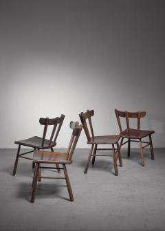 Set of four Scandinavian dining chairs - 1235222