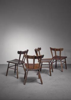 Set of four Scandinavian dining chairs - 1235223