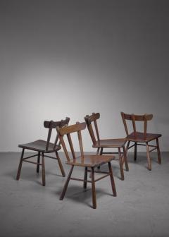 Set of four Scandinavian dining chairs - 1235225