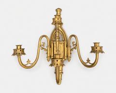 Set of four neo Gothic bronze wall sconces France circa 1860 - 4730558