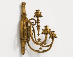 Set of four neo Gothic bronze wall sconces France circa 1860 - 4730560
