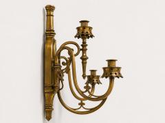 Set of four neo Gothic bronze wall sconces France circa 1860 - 4730561