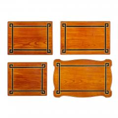 Set of four nesting side tables with ebonised wooden inlay - 3075793
