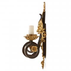 Set of four ormolu and patinated bronze antique wall lights - 1481539