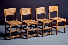Set of four rustic pinewood chairs - 4483941