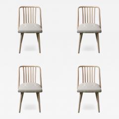 Set of four whitewashed Thonet chairs - 4014638