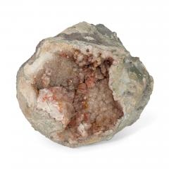 Set of pink amethyst agate fossilised ammonite and coral fossil - 3640608