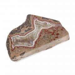 Set of pink amethyst agate fossilised ammonite and coral fossil - 3640610