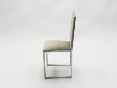 Set of six Mid Century chairs Metal Arredo Milan chrome burl 1970s - 997185