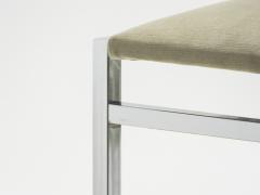 Set of six Mid Century chairs Metal Arredo Milan chrome burl 1970s - 997186