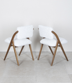Set of six contemporary Italian Mid century style dining chairs - 4430754