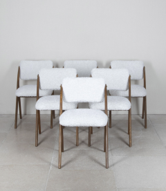 Set of six contemporary Italian Mid century style dining chairs - 4430758