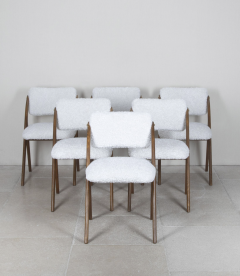 Set of six contemporary Italian Mid century style dining chairs - 4430760