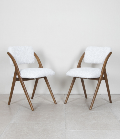 Set of six contemporary Italian Mid century style dining chairs - 4430762