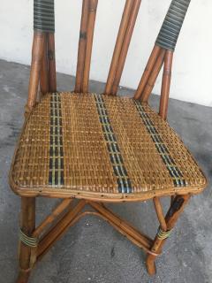 Set of six rattan winter garden chairs M Murard Lyon France circa 1930 - 1041328