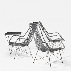 Set of three iron chairs and side table Brazil - 1722052