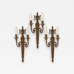 Set of three metal sconces in the Neoclassical style - 2332586