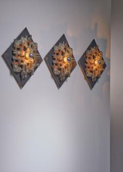Set of three metal wall appliques - 3407872