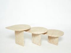 Set of three nesting coffee tables light pale pink Sicilian marble 1970s - 1957700