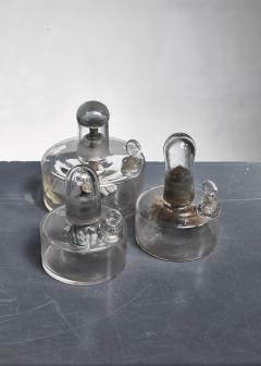 Set of three oil lamps Sweden circa 1900 - 981436