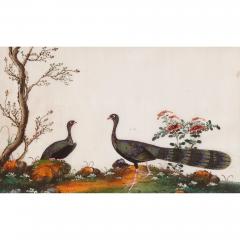 Set of twelve antique Chinese painted bird studies on pith paper - 3478036