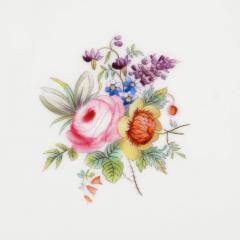 Set of twenty four blue and white floral porcelain dinner plates - 2863201